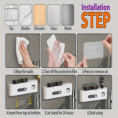 NeatStation Pro — Wall-Mounted Smart Toothbrush Organizer 5